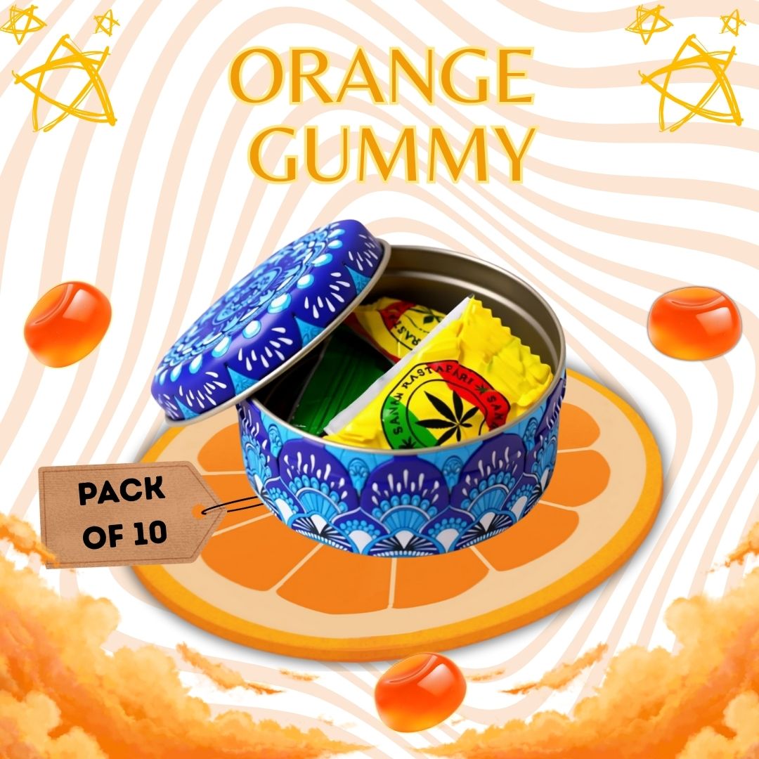 Orange Relax & Reset Gummies 5% β Pack of 10 Gummies
