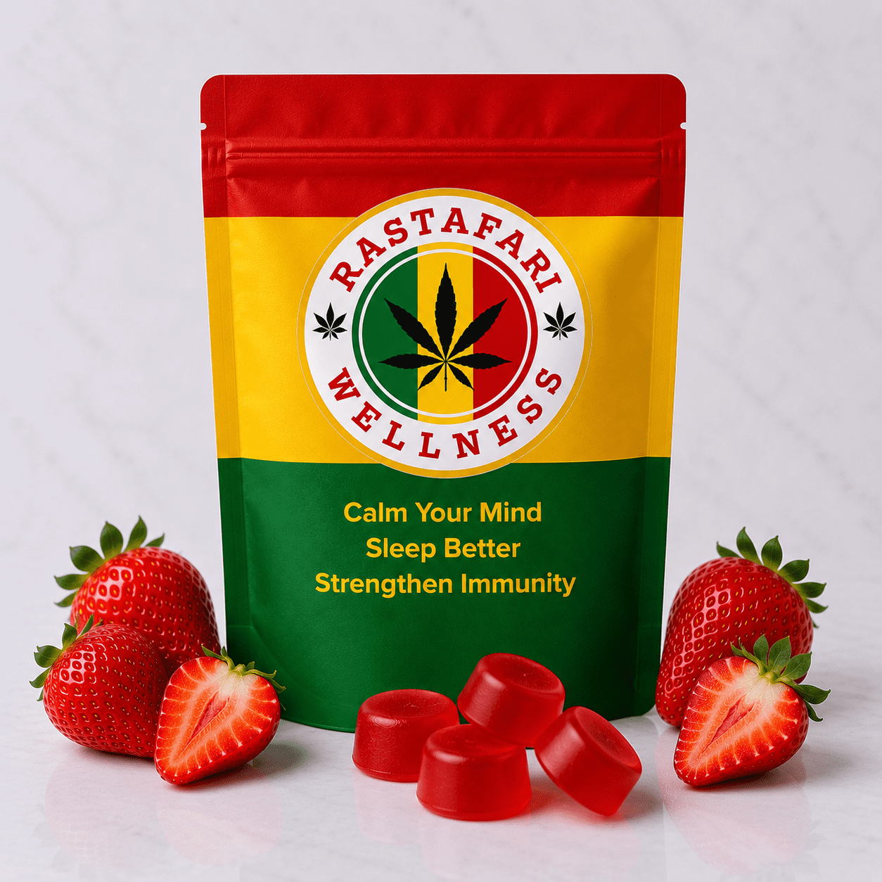 Strawberry Relax & Reset Gummies 7% – Pack of 30 Gummies